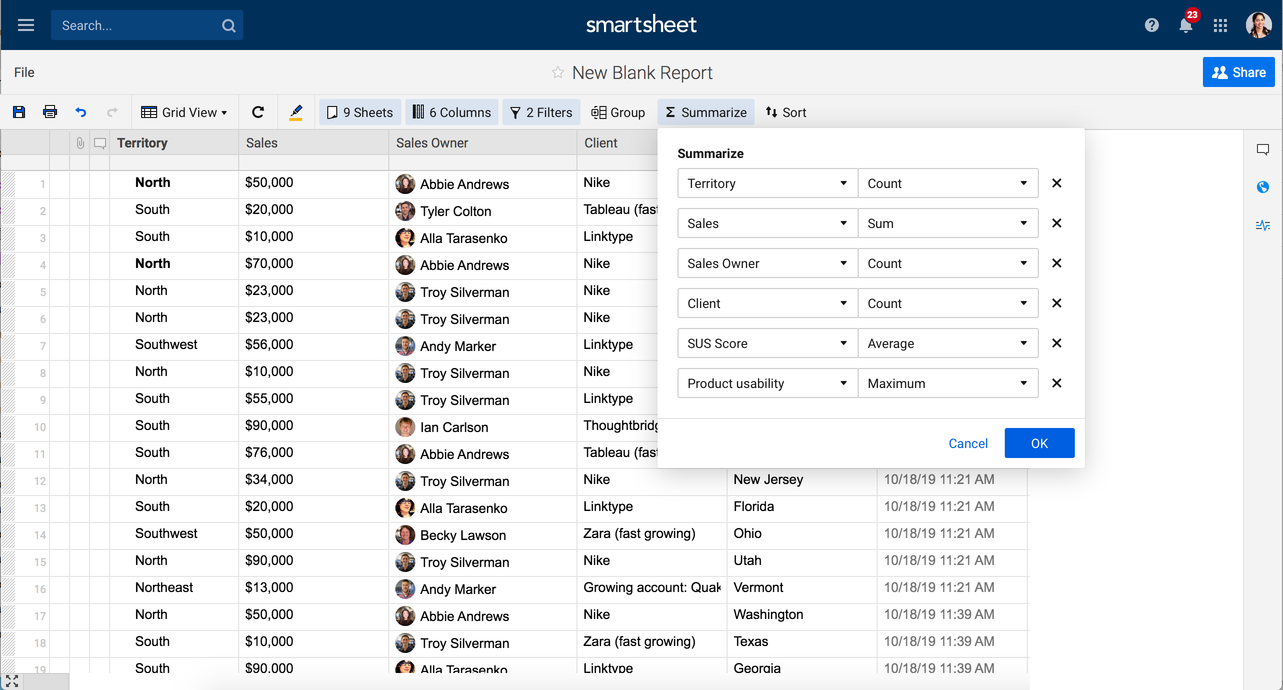 Grouping And Summary For Reports Smartsheet 7417